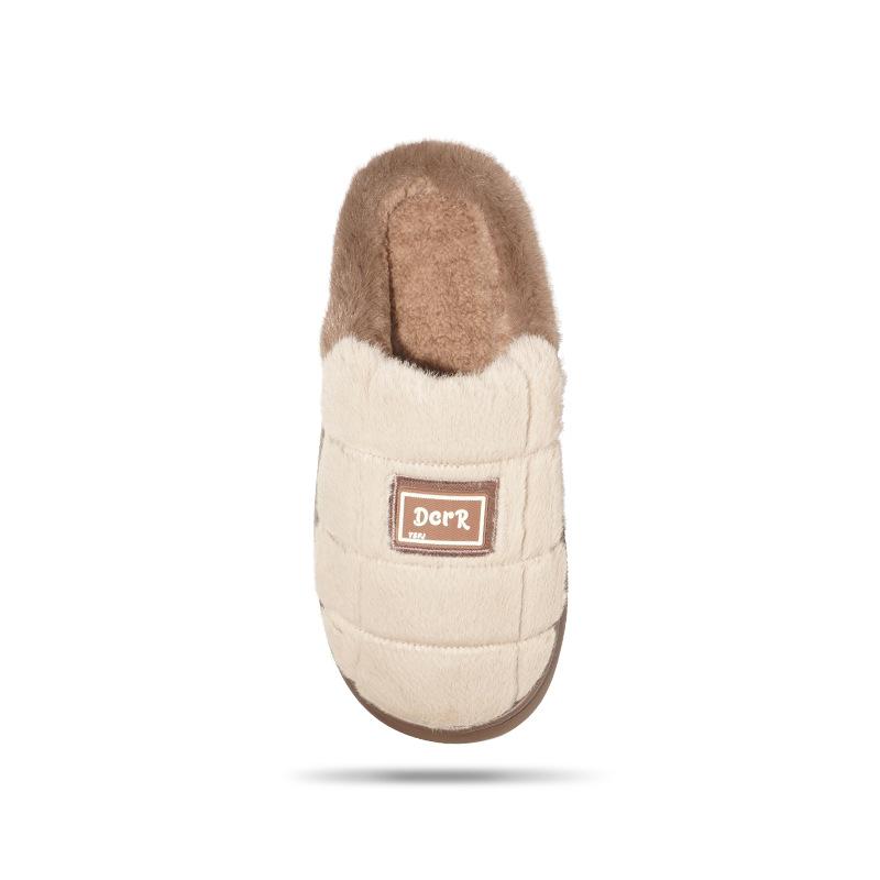 Fashion Men's Slippers Furry Plaid cozy EVA Memory Foam Lightweight Casual Shoes Winter Warm Plush Non-slip Slippers zapatos de mujer