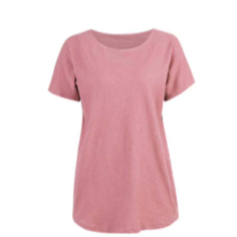 Shop   Women Slub CoTTon Round Neck ShorT Sleeve T shirT cobalT Dai Wsh 0242