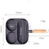 1pc 2 Hole Frying Pot Pan Thickened Omelet Pan Non-Stick Egg Pancake Steak Pan Cooking Egg Ham Pans Breakfast Maker Cookware Pan