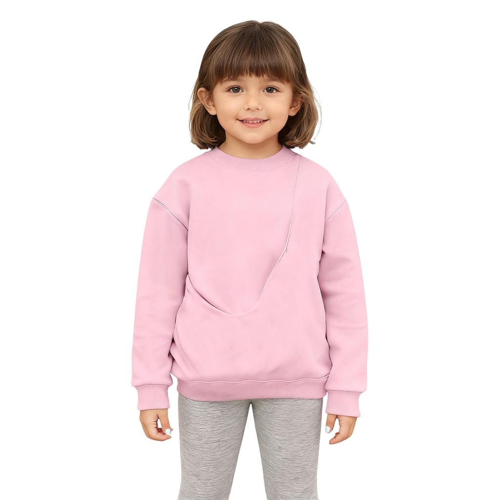 ბავშვთა კაპიუშონი ბიჭებისა და გოგონების მოდური პრინტით გრძელმკლავიანი ქუდი