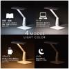 Luminous LED Desk Light, Color Temperature Adjustable (4 Modes), Stepless Dimming, 550 Lumens, Tabletop Stand, USB Port, White, DL-K228CWH
