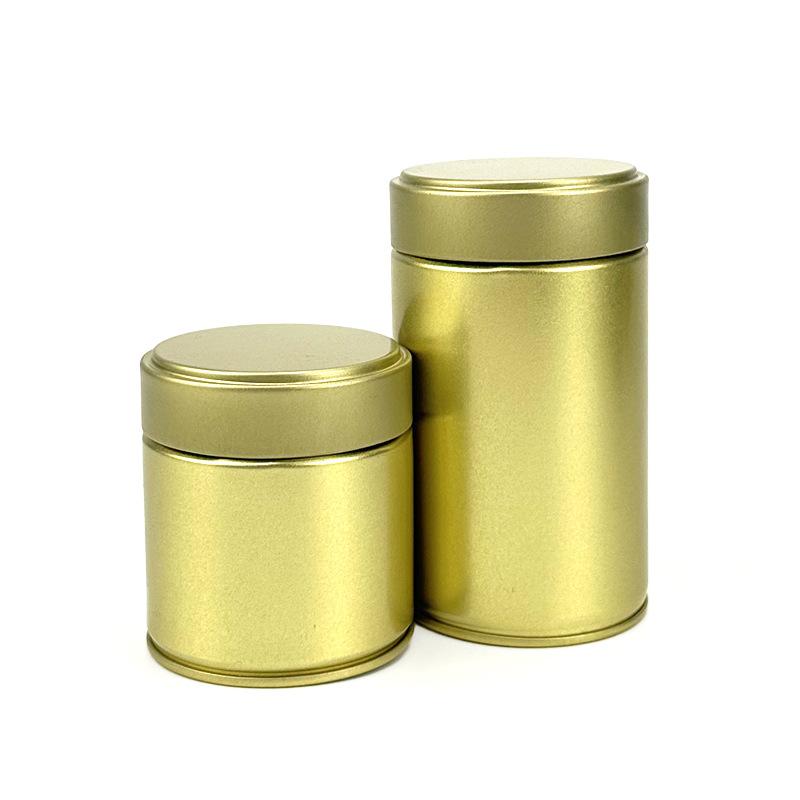 Airtight Tinplate Tea Canister Storage Container For Leaf Tea Bags Matcha Powder Sealed Pantry Organizer Kitchen Tea