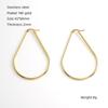 Geometric Water Drop Stainless Steel Earrings: European & American Fashion Trend