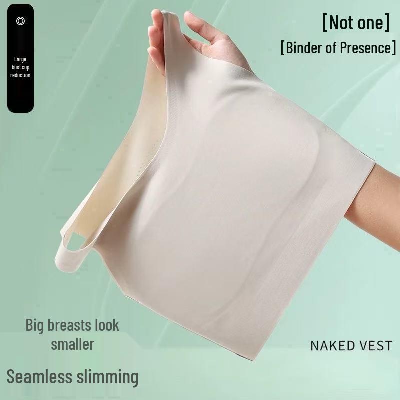 Seamless Chest Binder Sports Bra for Women - Shockproof, Anti-Protrusion, Super Flat Chest Design