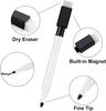 5 Pcs Black Dry Erase Markers Magnetic Dry Erase Marker with Eraser Cap Mini Dry Erase Markers for Whiteboard