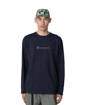 Soft Cotton Logo Long Sleeve T-Shirt, Size XS, Navy, SW-25SU401, Perfect for Festivals, Camping, and Outdoor Activities