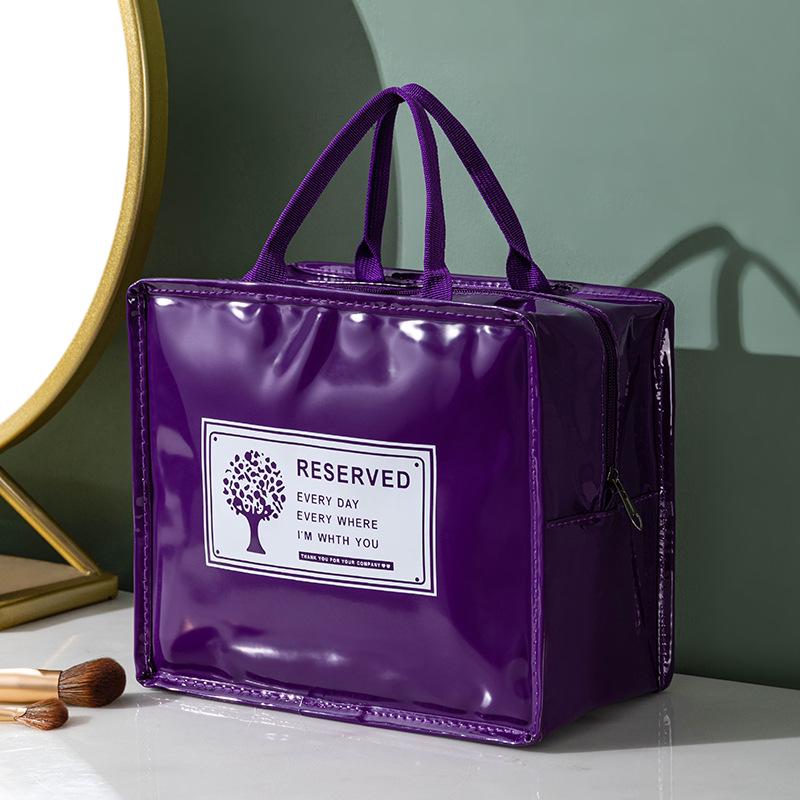 Водонепроницаемая термосумка для ланча с утолщенным пакетом со льдом большая коробка для бенто и сумка для пикника Large 27x15x23cm фиолетовый 1315₽