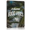Good Vibes Metal Poster Tin Sign Wall Art Decoration Living Room Decorations Customizable Metal Signs for Home Decoration Decor