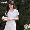 MJ STYLE Women's Navy Collar Slim Fit T-Shirt