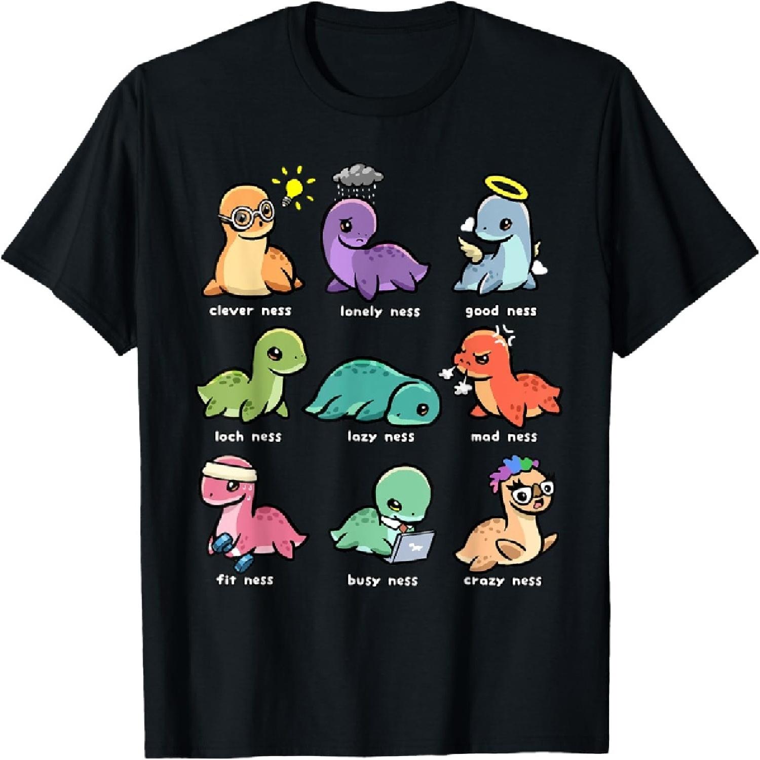 Loch Ness Monster Shirt Funny Types of Ness Cryptid Nessie T-Shirt XXXXXL разноцветный
