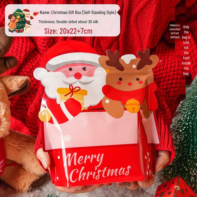 Festive Red Sock Candy Gift Bags: Christmas Self-Sealing Holiday Decoration