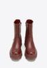 Wittchen Women's Leather Platform Chelsea Boots Cherry Natural Leather