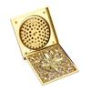 Square Bathroom Floor Drain With Strainer Antique Brass Drain Decorative Floor Drain  Bathroom