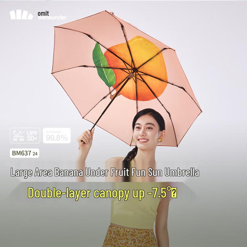 Beneath the Banana Tree Fruit Fun Series Folding Sun & Rain Umbrella