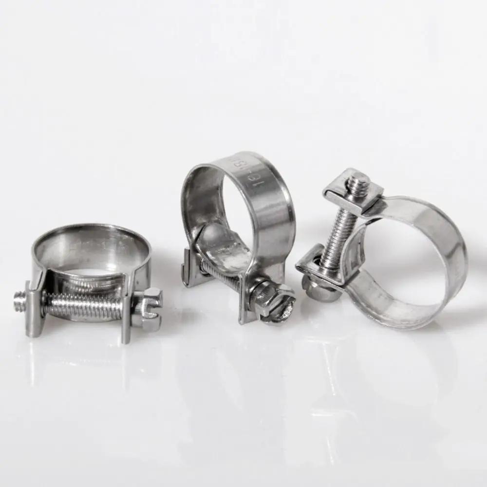 5Pcs 7-16mm Stainless Steel Hose Clamp Adjustable Hose Clamp Strap Cable Fastener Repair Tool Pipe Ducting Electrical Fittings