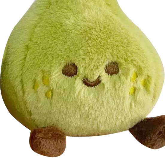 Wish Come True Pear Plush Keychain Cute Soft Stuffed Fruit Pendant for Bags Backpacks Adorable Lucky Phone Charm Gift for Girls