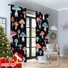Flat Printing Party Curtain Psychedelic Mushroom Eye Digital Printed Polyester Drapes Holiday Decorations Use Home Set Of 2 Made Washable