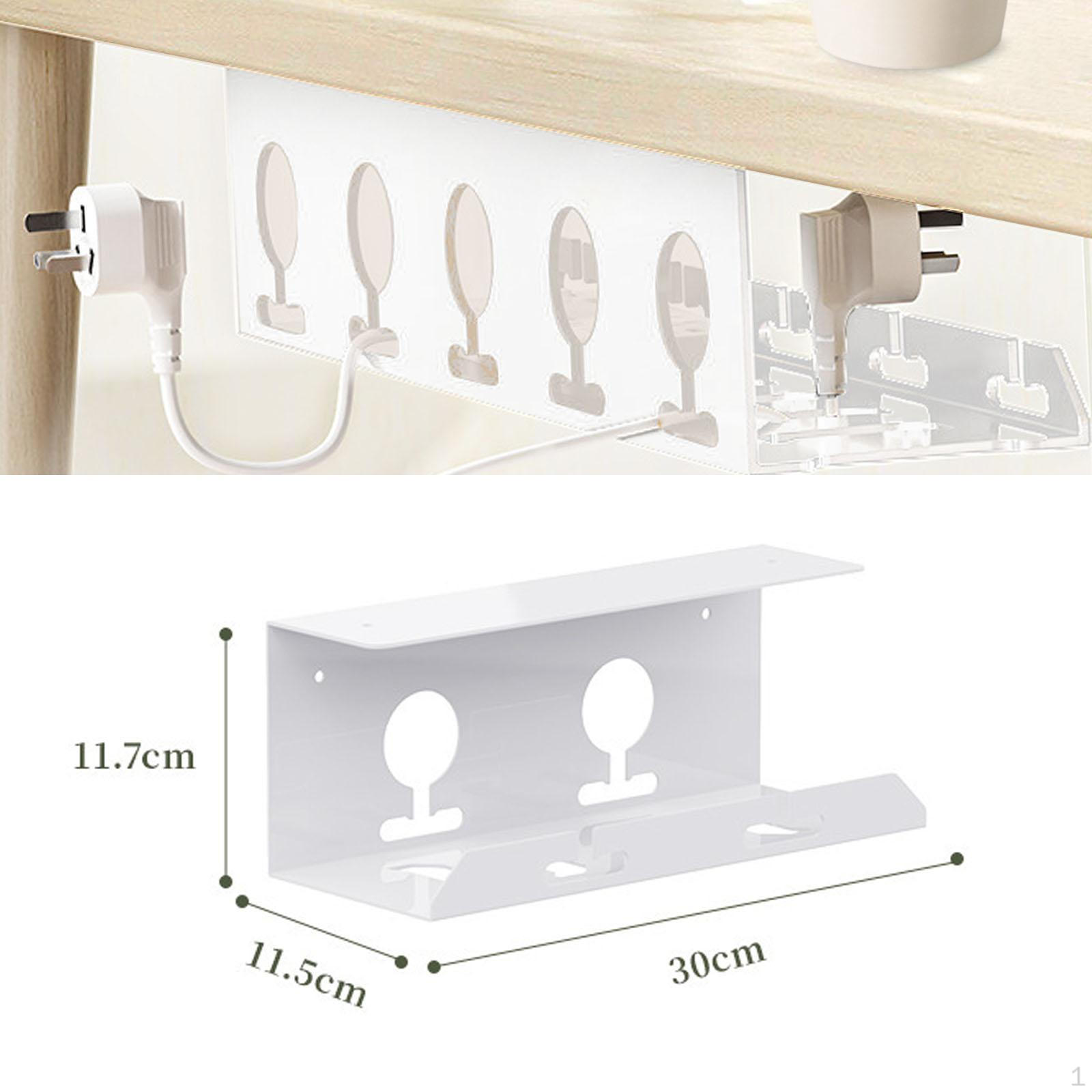 

Cable Management Tray for Desk with Power Strip Holder 30cm