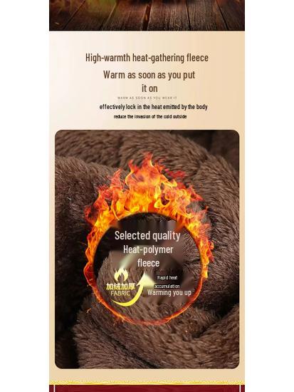 Warm Fleece-Lined Cotton Jacket for 70-Year-Old Women Grandma Tang Style