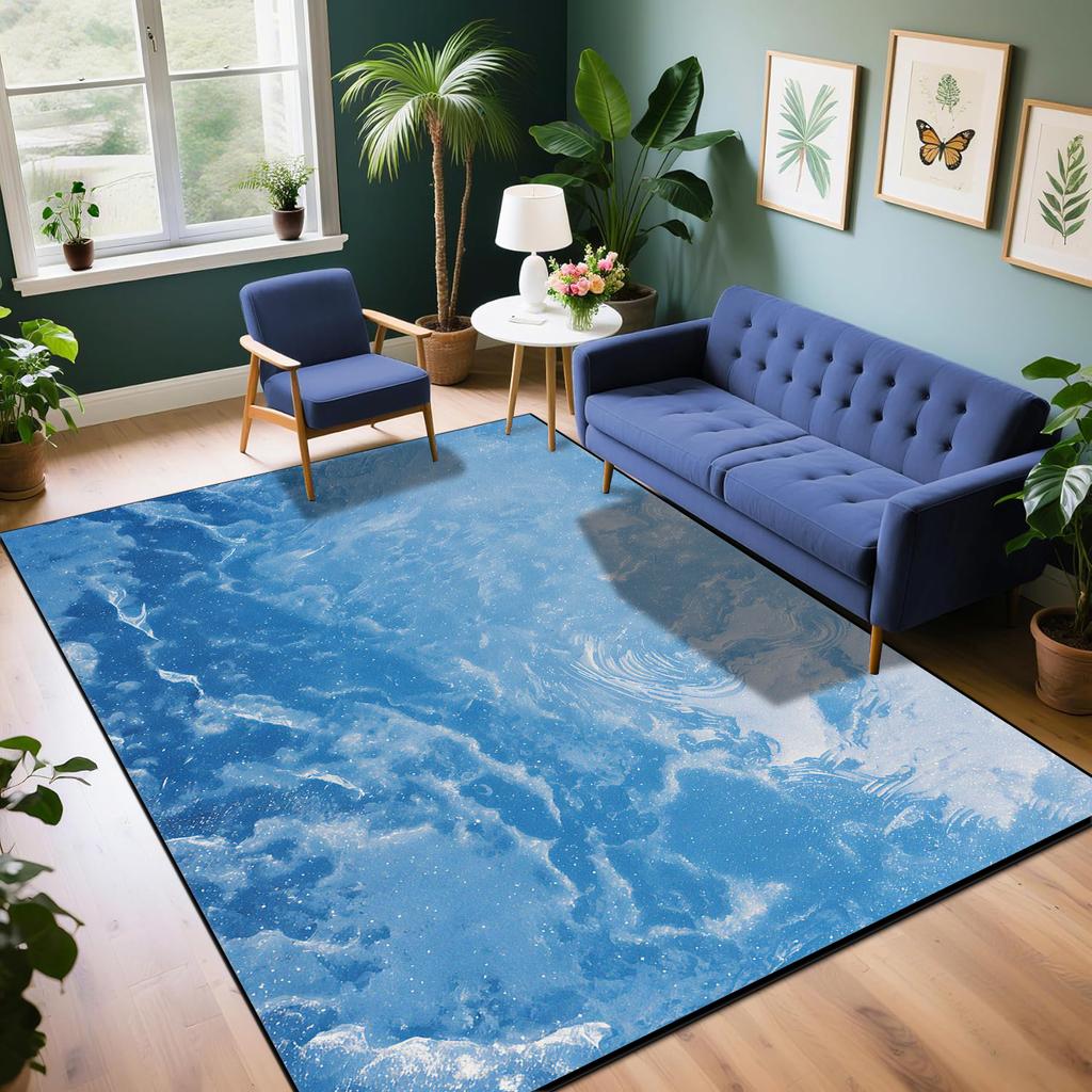Modern Natural Style Carpets Living Room Sofa Table Customizable Rugs Washable Indoor Entrance Antiskid Floor Mat Easy Cleaning