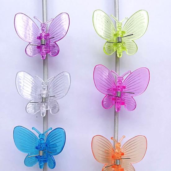 Garden Support Clips Useful Eco-friendly Convenience Plant Fix Clips Butterfly Colorful Plant Support Clips Garden Support Clips