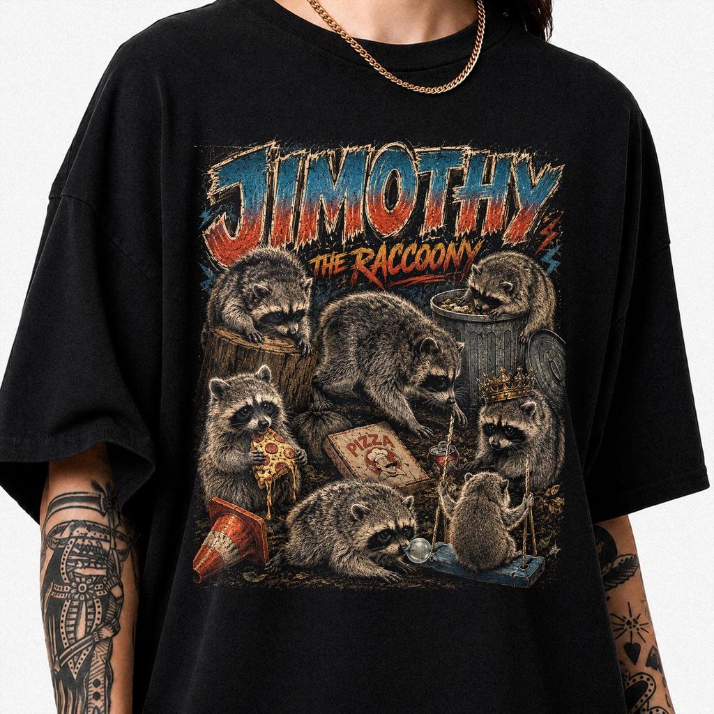 Jimothy Raccoon Shirt, Short Spine Syndrome Raccoon Apparel, Impulsive OG, Viral Seattle Raccoon Tee, Funny Internet Meme T-Shirt, Ballard