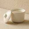 Home Warms The Stomach And Warms The Heart. Small Stew Cup Ceramic Solid Color Bird'S Nest Cup With Lid. Household Soup Cup Tableware Stew Pot Cup