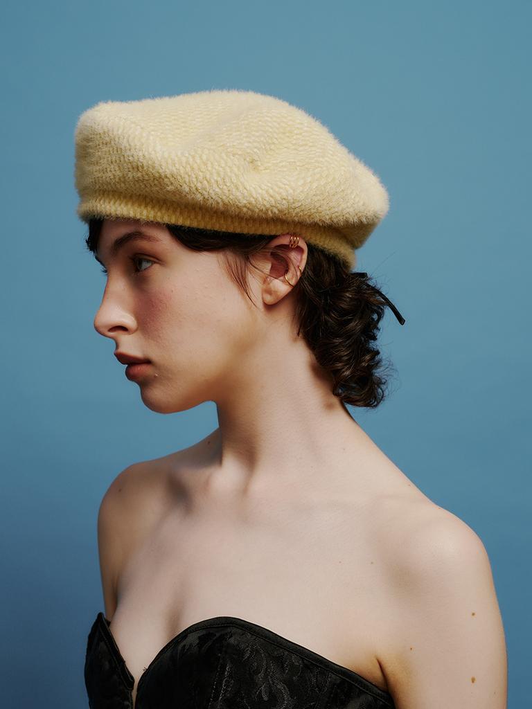 Poejidam [Life Portrait] Bumpy Beret In Butter