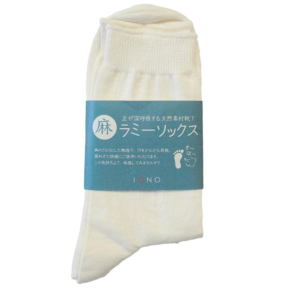 

IONO Рами Однотонные 1 пара в носках, Большой, 25-27 см, Цвет, [Рами] [Влагоотводящие/Быстросохнущие] [Сделано в Японии] (Белый с оттенком)