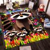 "Colorful Raccoons in Vibrant Floral Meadow Cartoon Design Rug" Suitable for use as an anti-slip for living room bedroom sofas