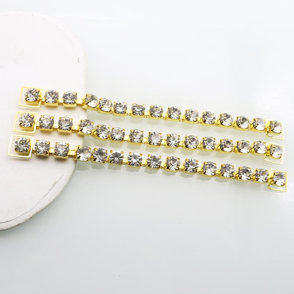 6Pcs/Lot Single Row Reinforced Rhinestone Decorative Chain Bikini Connector Swimsuit Chain Clothing Decorative Accessories