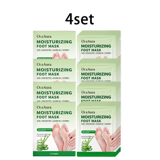 OceAura Aloe Moisturizing and Nourishing Foot Mask Daily Care for Dry and Rough Feet Moisturizing and Softening Foot Care Mask 5pcs