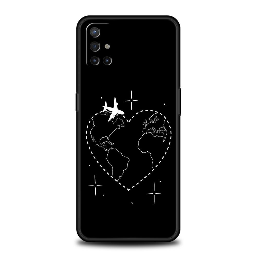 Fashion Planes World Map Travel Phone Case For OnePlus 12R 9R 12 11 10 Pro 9 8 7 7T 8T 10T 9RT Nord 2T N10 N200 CE 2 5G Cover