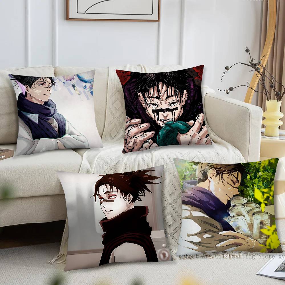 Choso Jujutsu Kaisen Anime Povlak na polštář Módní čtvercový povlak na polštář Ložnice Pohovka Místnost Ins Dekorace Volný čas