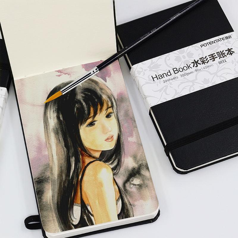 A5/A6 Watercolor Hand Painting Book Portable Pocket Sketchbooktravel Journal Notebook For Diary Student Art Drawing Stationery Quality