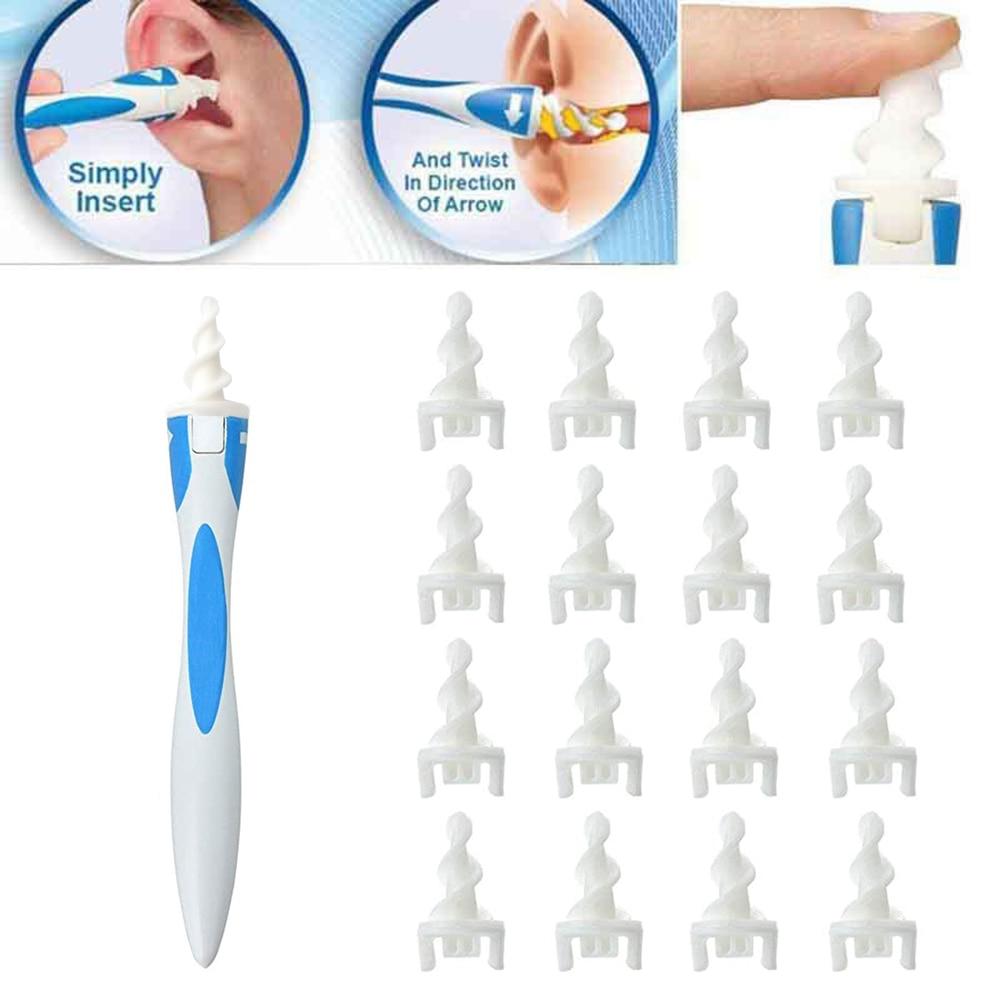 Silicone Ear Pick Tool Set 16-piece Nursing Soft Spiral Ear Health Tool Cleaning Earwax Removal Tool Ear Wax Silicone Ear Pick