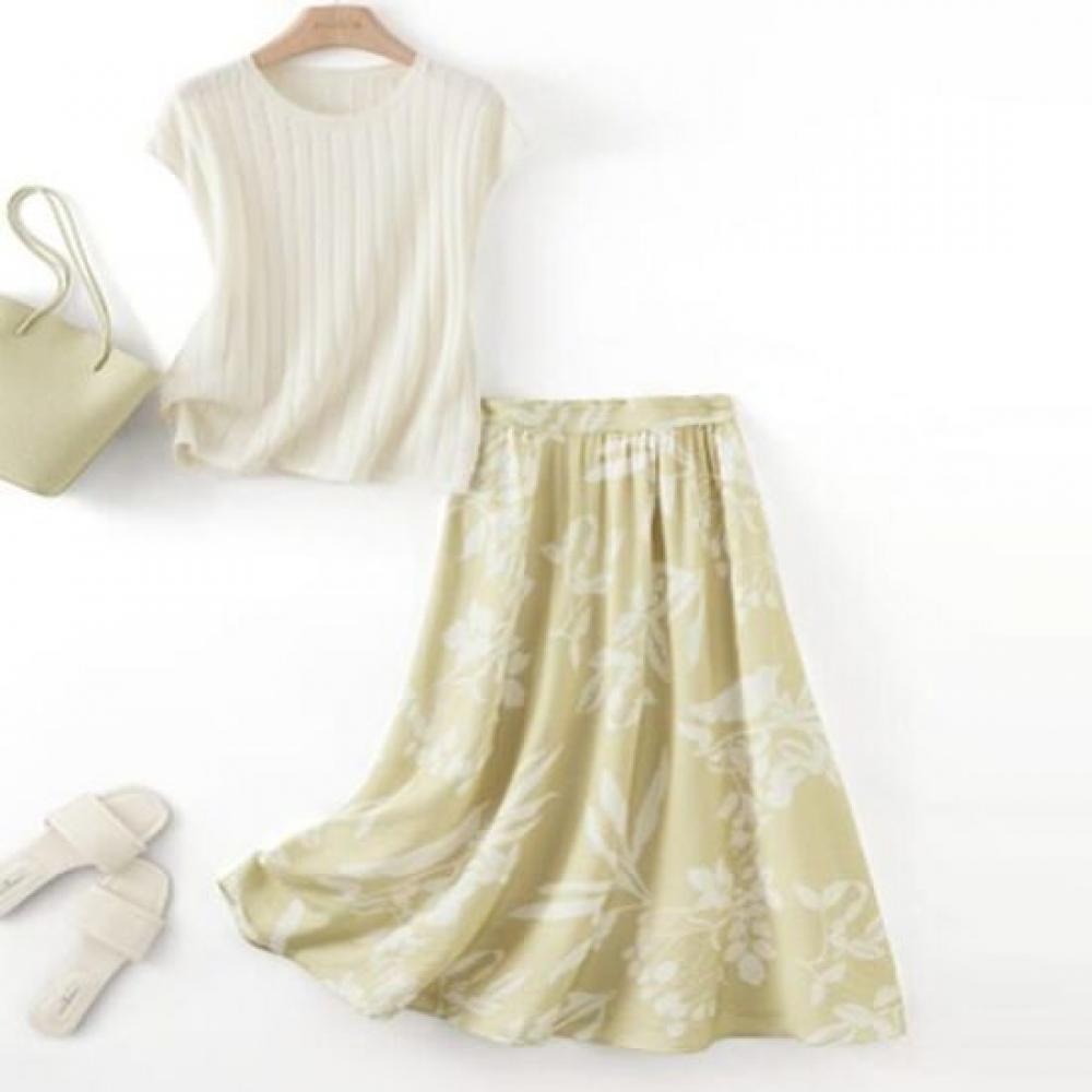Rellawear Women Grimy Flower Two Piece Set 250521 Hy23