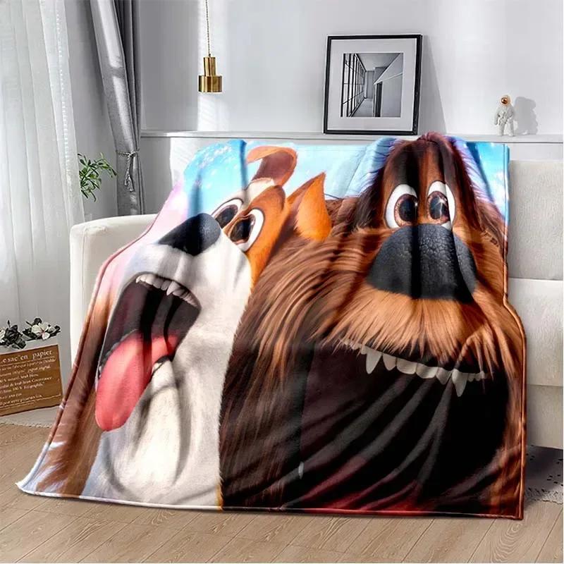 3D cartoon anime T-The Secret Life of Pets flannel blanket sofa bed living room bedroom adult children gift blanket car blanket