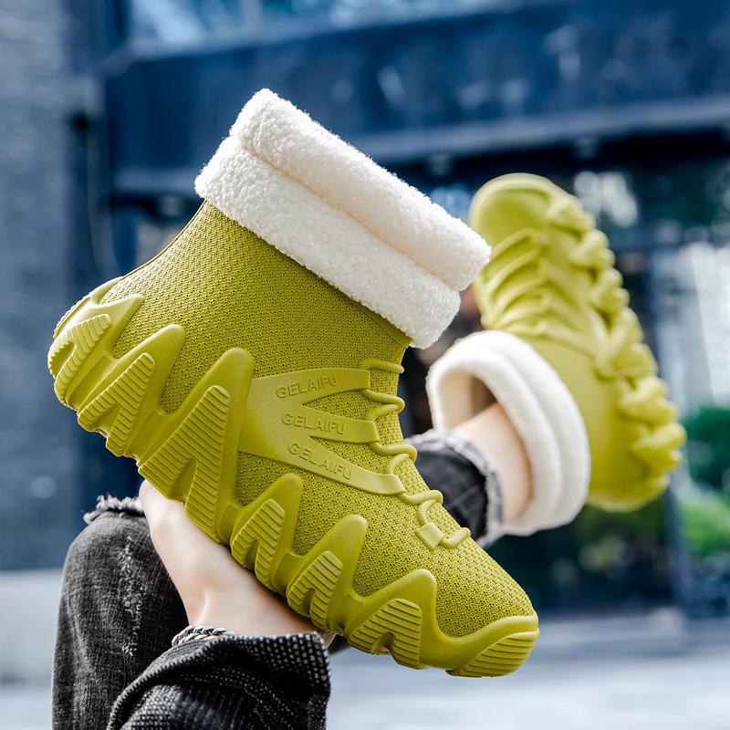 2025 Neue Outdoor-Wasserschuhe, Modische und lässige Regenschuhe, Verdickte wasserdichte Herrenschuhe zum Angeln und für Flusswanderungen