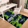 Seahawks Teamgeist Teppich für Büro, Stuhlunterlage, Dekorteppich Wohnzimmer Matte, Große Größe Fan Geschenke Weihnachtsgeschenke