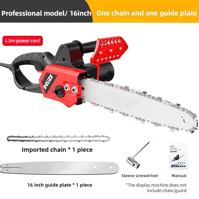 12 Inch/16 Inch High Power Electric Saw Household Multifunctional Electric Chain Saw Cutting and Logging Power Tool
