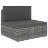 VidaXL Salon de jardin 4 pcs Résine tressée Gris