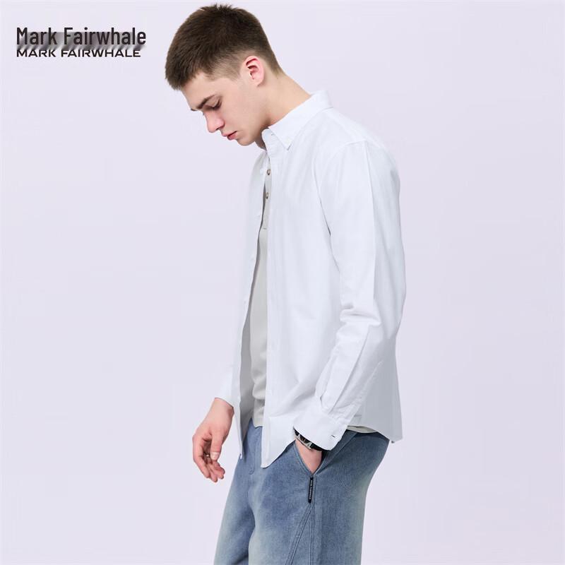 Mark Fairwhale Men s Pure Cotton Lapel Long-Sleeve Shirt S