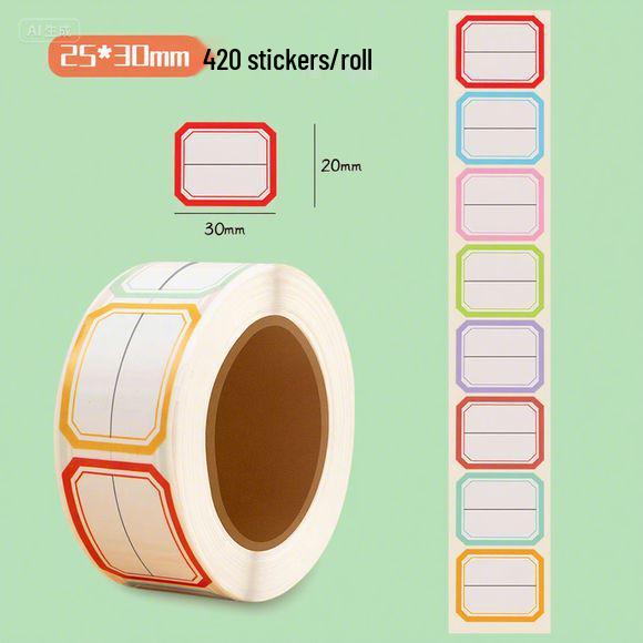 800 Waterproof Color Labels: Hand-writable, Easy-Tear Stickers for Warehouse and Price Marking Classification.