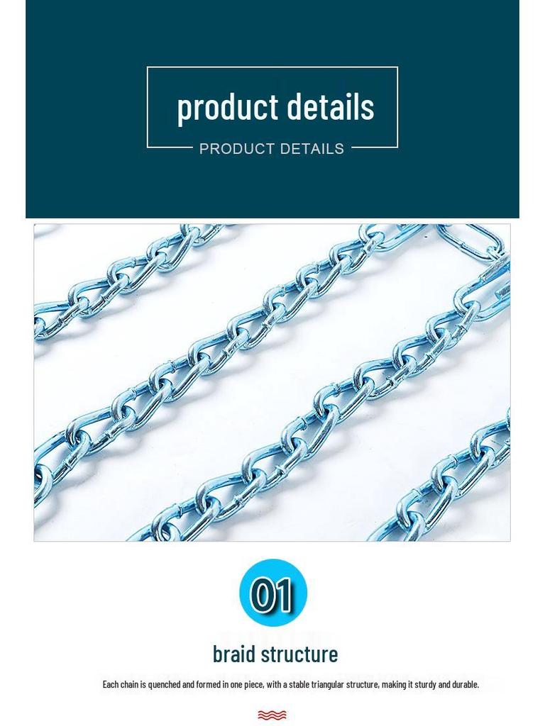 Snow Car Anti-Skid Chain for Lynk & Co 06 - Thickened Iron Chains for 215/55 R18 and 225/45 R19 Tires