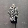 Leopard Print Retro Chiffon Shirt: Loose, Versatile, Short Sleeve Lapel Top for Women