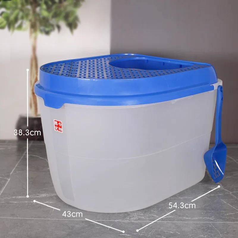 Cat Litter Box Top-entry Fully Enclosed Oversized Splash-proof PetToilet Extra Large Cat Litter Box