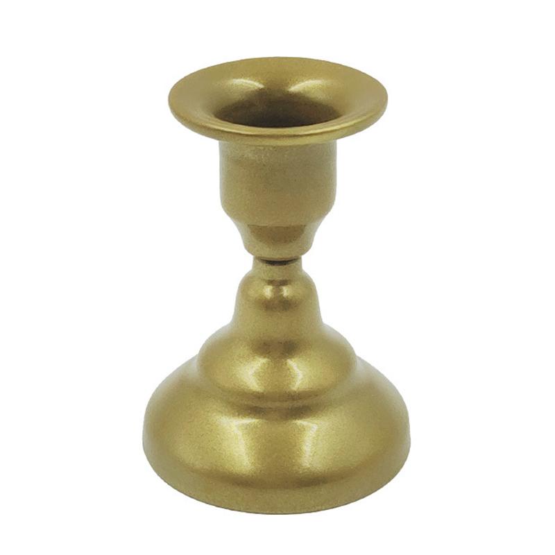 2x Iron Candles Stick Holder Candle Stand Simple Candle Holder for Pillar