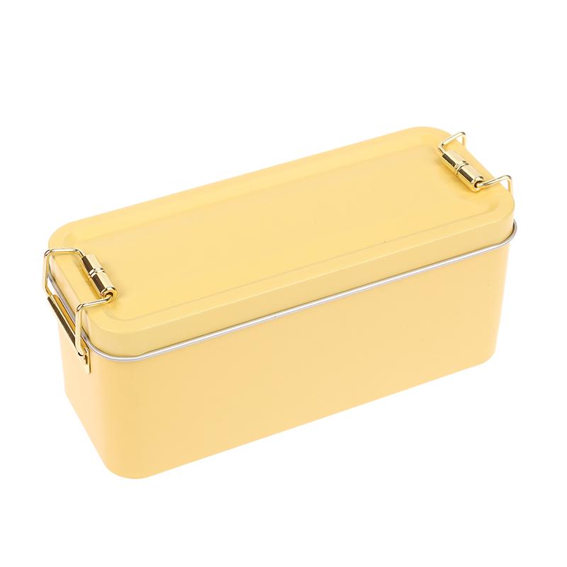 Old-Fashioned Rectangular Tinplate Box With Lid High Quality Metal Storage Box Cake Packaging Box Durable With Buckle Candy Box