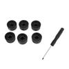 Musiclily Pro Plastic Feneder Amplifier Knobs for CTS Solid Shaft Control Black of Pots, (Set 6)